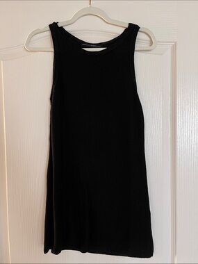 WHBM Sleeveless Knit Tank long glitter sweater top , sz small with silver specks